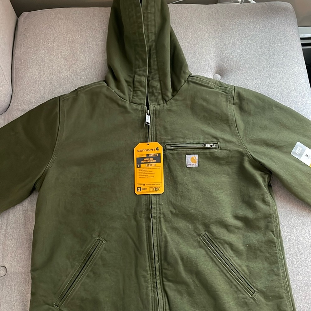 Carhartt women’s washed duck Sherpa lined jacket